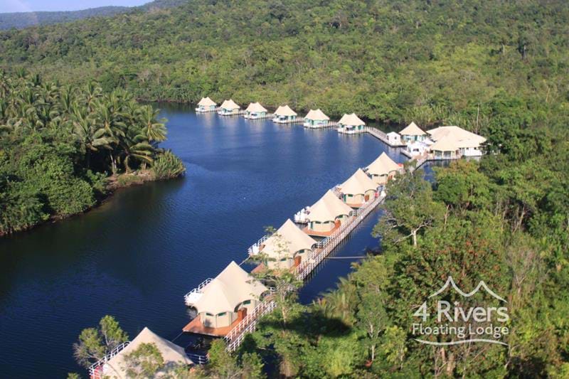 Sleep in a floating tent camp