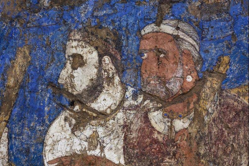 ancient Sogdian mural