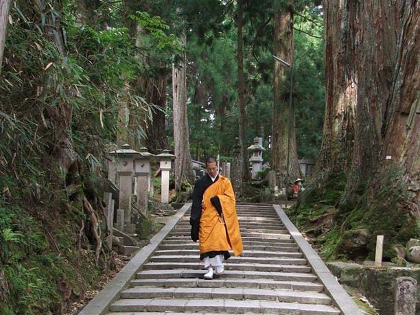 Japan, Monk at Mount Koya