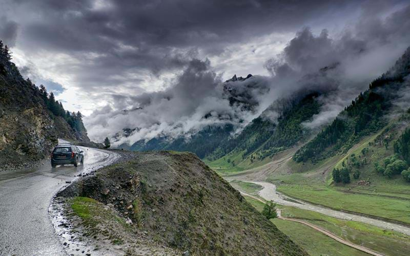 The spectacular landscapes of Ladakh shrouded in monsoon cloud