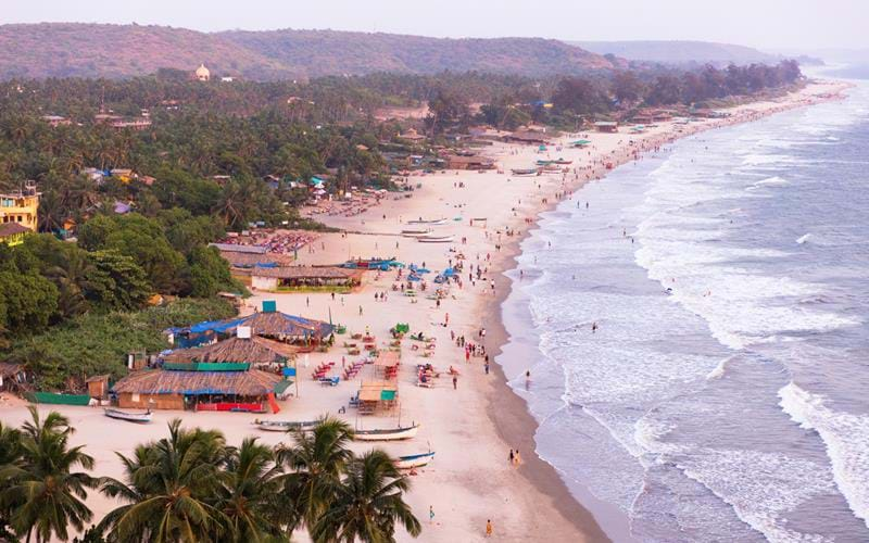 Arambol beach at sunset, Goa, India