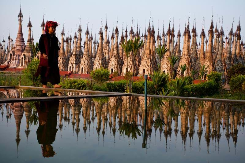 Shan Stupas in Myanmar