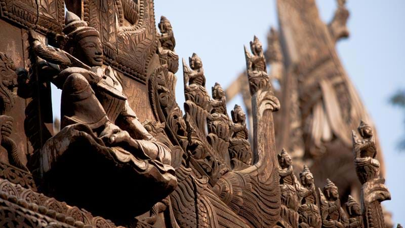 Teak Palaces in Mandalay, Myanmar