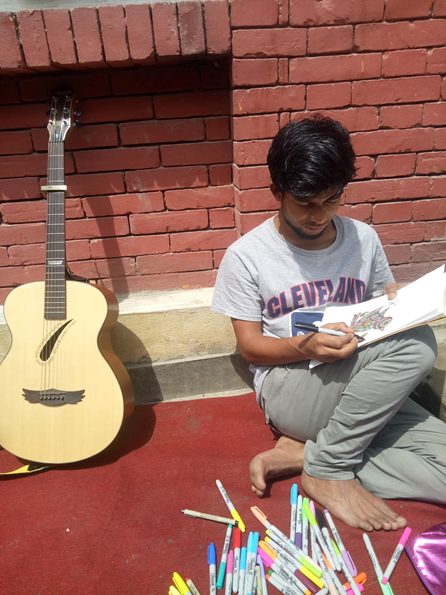 Learning guitar during coronavirus outbreak