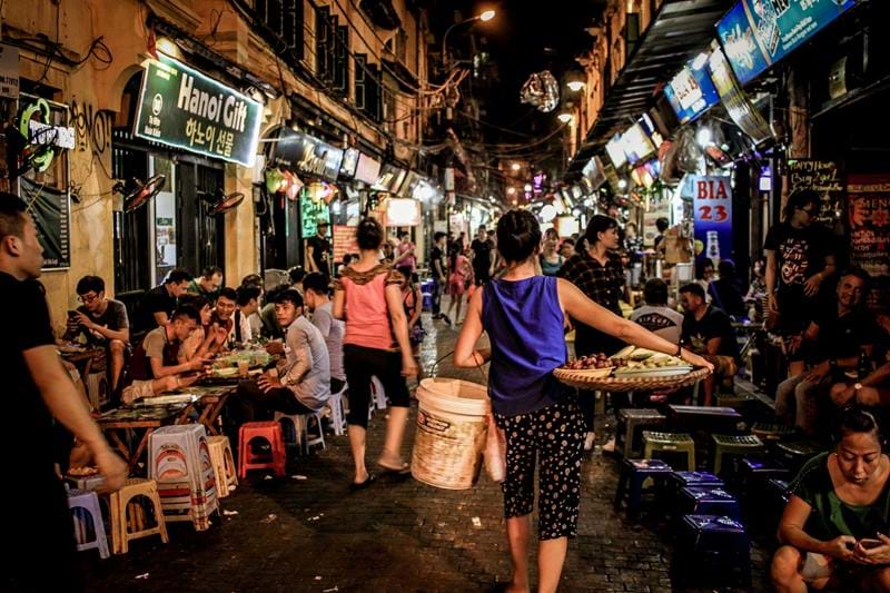 Local nightlife in Hanoi